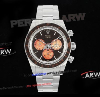 Swiss Replica Rolex Daytona Paul Newman Stainless Steel Black Red Dial 4130 Watch 